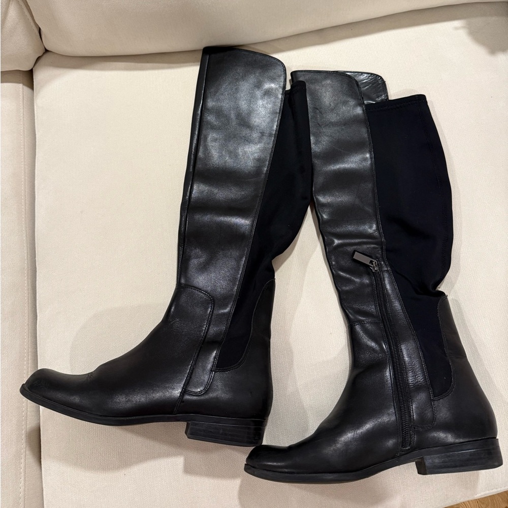 Elegant Black Knee-High Women's Boots - Picture 2 of 6